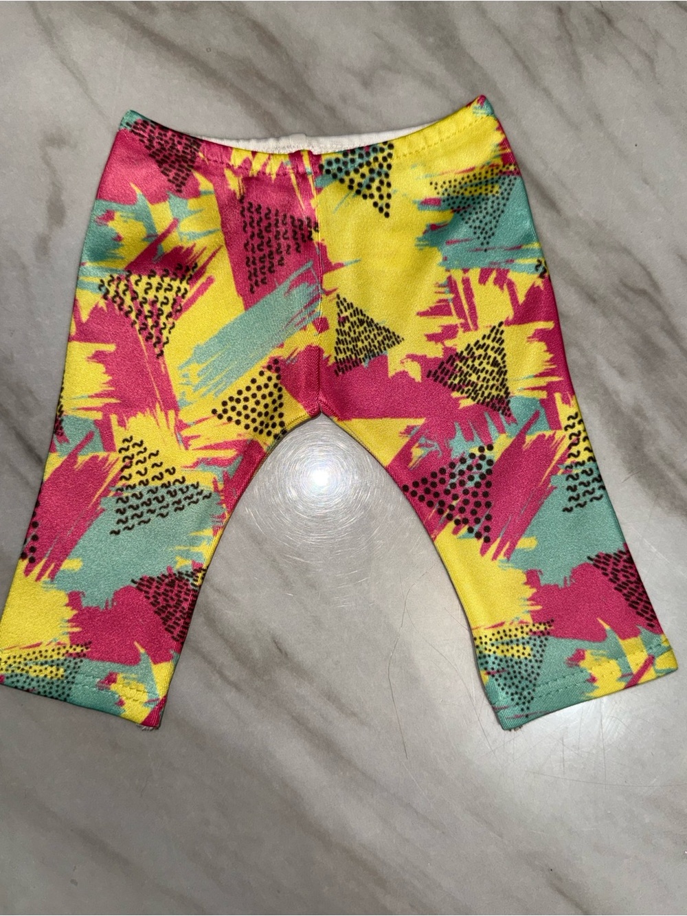 18” multi color 80’s theme leggings spandex